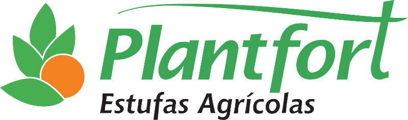 Logotipo Plantfort com escrita em verde